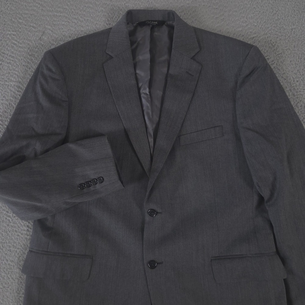Jos. A. Bank Blazer Mens 44R Signature 100% Wool Herringbone 2-Button Jacket